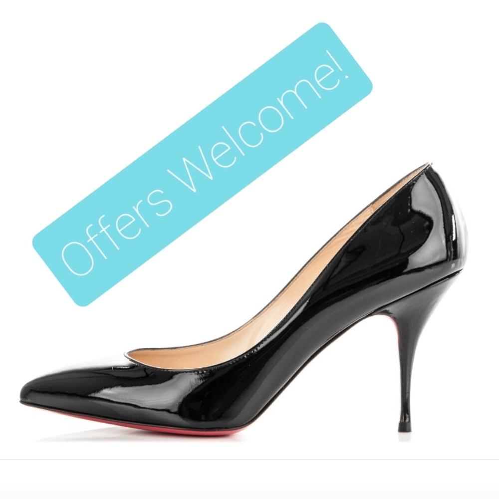 Authentic Christian Louboutin Heels ~Black US38 ~85mm- Offers Welcome!